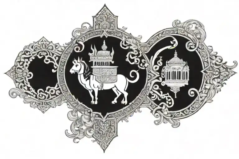 Ancient ancient persian kingdom design tattoo design idea