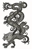 Ancient ancient persian kingdom design incorporating symbols tattoo design idea