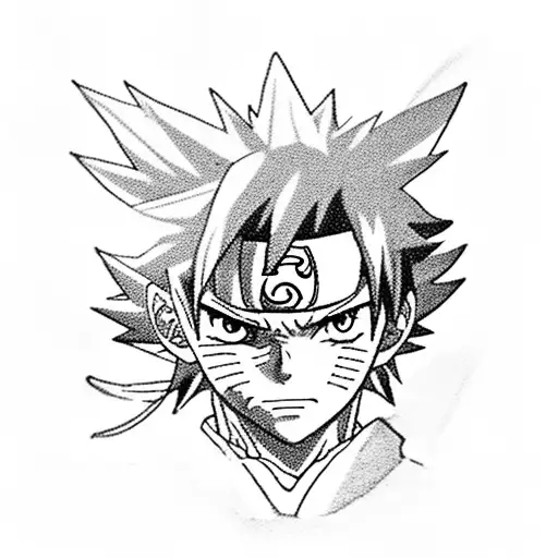 anime including Naruto, Gon, Deku, and Tanjiro tattoo design idea