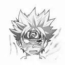 anime including Naruto, Gon, Deku, and Tanjiro tattoo design idea