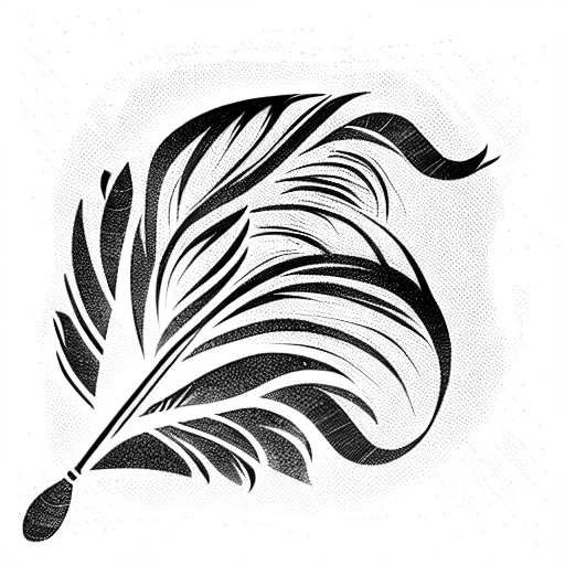 Feather tattoo design idea