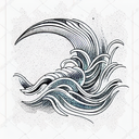 Ocean Wave tattoo design idea