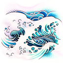 Ocean Wave tattoo design idea
