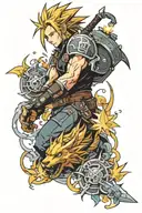 final fantasy 7 tattoo design idea