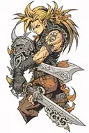 final fantasy 7 tattoo design idea