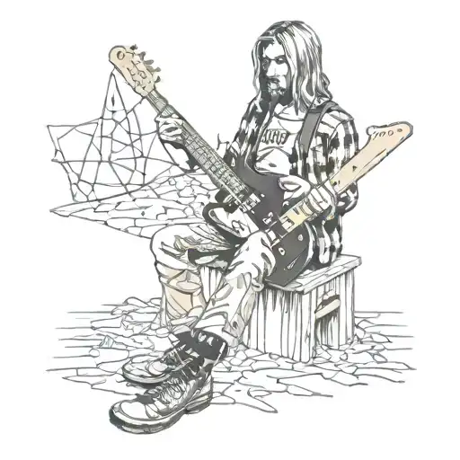 kurt cobain tattoo design idea