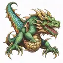 sleeping dragon tattoo design idea