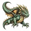 sleeping dragon tattoo design idea