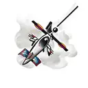 Rescue helicopter with a rescue swimmer tattoo design idea