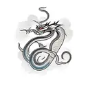 dragon snake tattoo design idea
