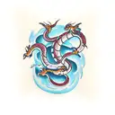 dragon snake tattoo design idea