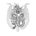 dragon snake tattoo design idea