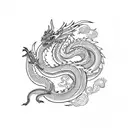 dragon snake tattoo design idea