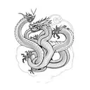dragon snake tattoo design idea