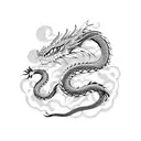 dragon snake tattoo design idea