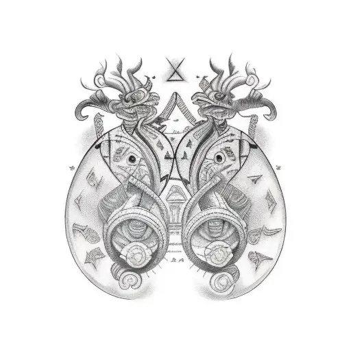 gemini tattoo design idea