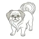 tibetan spaniel dog tattoo design idea