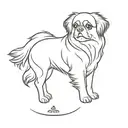 tibetan spaniel dog tattoo design idea
