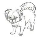 tibetan spaniel dog tattoo design idea