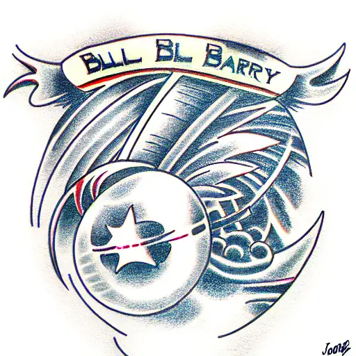 8 Ball tattoo design idea