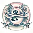 8 Ball tattoo design idea