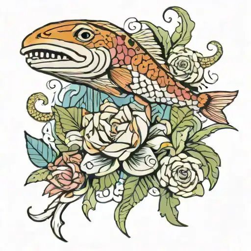 Belize marina life tattoo design idea