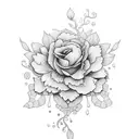flores pretas tattoo design idea