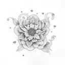 flores pretas tattoo design idea