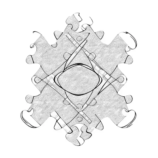 autism puzzle piece  tattoo design idea