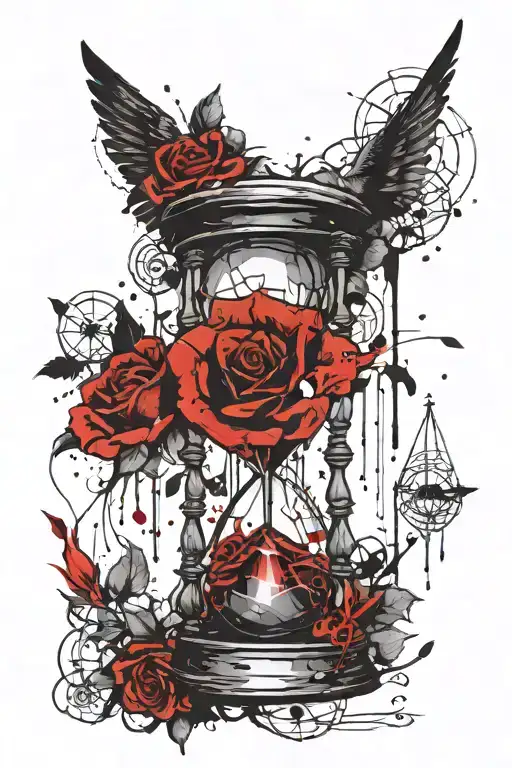 memento mori hourglass tattoo tattoo design idea