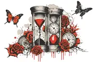 memento mori hourglass tattoo tattoo design idea