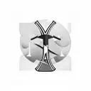 Integrate rugby goal posts and a Cessna airplane in a tattoo tattoo design idea