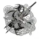 Itachi Uchiha tattoo design idea