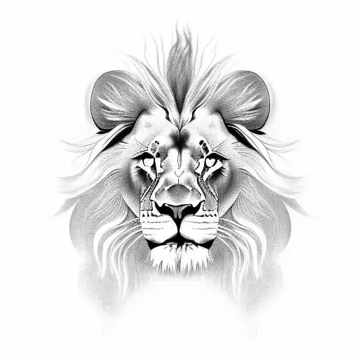 lion horse snake cat tattoo design idea