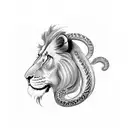 lion, horse, snake, cat, bear  tattoo design idea