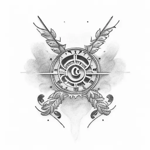 A tattoo design featuring the initials R.D.R. and a croquette aesthetic could incorporate delicate bows, lace-like look tattoo design idea