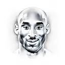 kobe bryant realistic with KB initials  and numbers 24 & 8 tattoo design idea