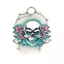 Skull tattoo design idea