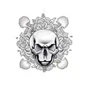 Skull tattoo design idea