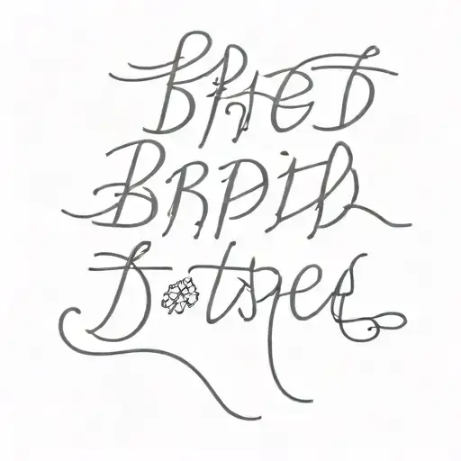 make a text in cursive writing with "BPD" on top and "best pussy disorder" underneath. long lines for a cute text font  tattoo design idea