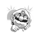 mario bros tattoo design idea