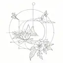 Bohemian tattoo design idea