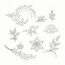 Bohemian tattoo design idea