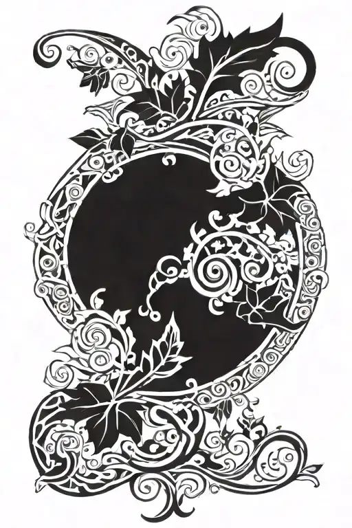 Ivy vine wrapping tattoo design idea