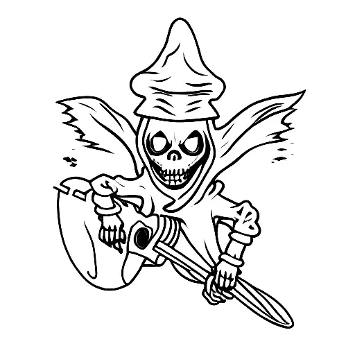 casper the grim reaper tattoo design idea