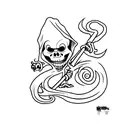 casper the grim reaper tattoo design idea