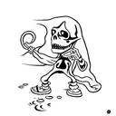 casper the grim reaper tattoo design idea