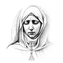 Virgin Mary crying  tattoo design idea