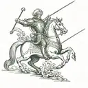 Saint George killing the dragon tattoo design idea
