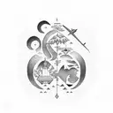 A phrase in a foreign language written in a calligraphic style, inspired by a memorable travel experience tattoo design idea